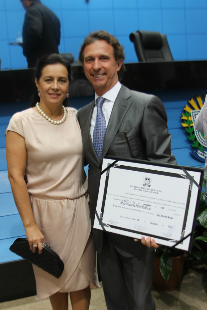O diretor da Metalfrio, Luiz Eduardo Moreira Caio com a esposa Marcia  (Foto: Ricardo Ojeda)