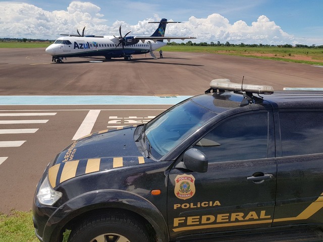 Cães farejadores auxiliam Polícia Federal nas ações de combate as drogas Polícia Federal esteve na tarde desta terça-feira (16), Aeroporto Plínio Alarcon. (Foto: Ricardo Ojeda(