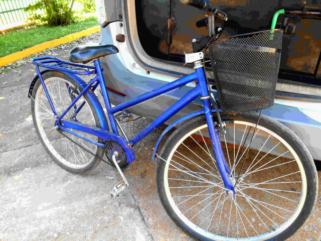 Bicicleta furtada que foi encontrada no interior da residência do suspeito (Foto: Assessoria)