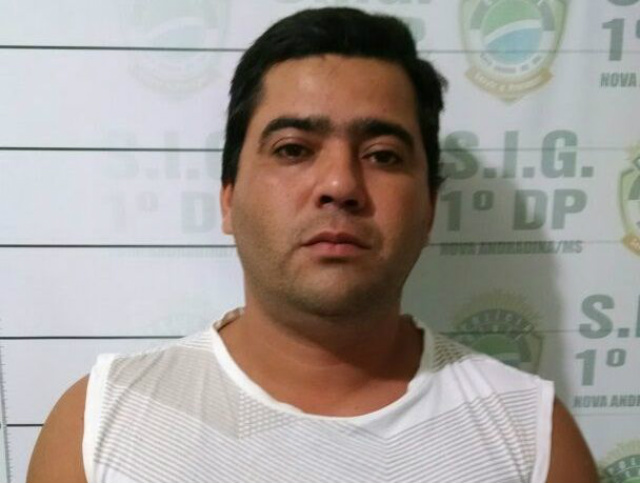 Acusado de matar policial é preso pelo SIG de Nova Andradina O homem foi preso por um crime cometido em 2005, no estado de São Paulo (Foto: Jornal da Nova)