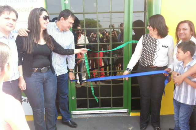 Coronel Sapucaia passa a contar com a 40ª biblioteca do Sesi no Estado A cerimônia contou ainda com o sorteio de bicicletas entre o público presente na cerimônia de inauguração (Foto: Divulgação/Assecom)
