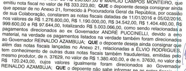 Dono da JBS retificou delação da Lava Jato e disse à PF que propina era para Reinaldo Documento consta no Inquérito 1190, do STJ (Reprodução, STJ)