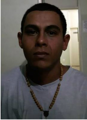 Felipe Aparecido Lima dos Santos, suspeito de roubar uma caminhonete em Ilha Solteira (SP), que foi preso neste sábado (30) pelo SIG (Foto: Assessoria) 