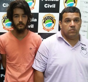 SIG prende quadrilha suspeita de praticar crime de estelionato em Três Lagoas e região A.M, vulgo “BUDA”, 41 anos, o filho deste, J.H.S.M, 19 anos, ambos proprietários de uma borracharia e um lava jato (Foto/Assessoria)