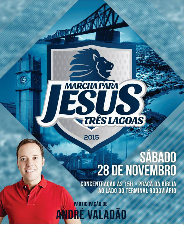 Região virá a Três Lagoas dia 28 para show gratuito de André Valadão Região virá a Três Lagoas dia 28 para show gratuito de André Valadão