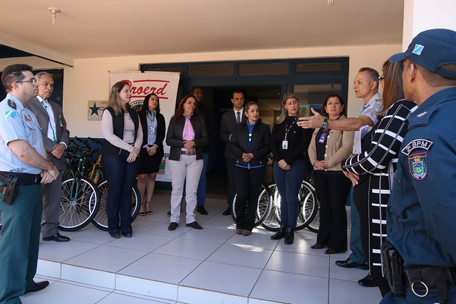 CMDCA de Três Lagoas entrega 14 bicicletas à Polícia Militar para premiação do PROERD Foto: Divulgação
