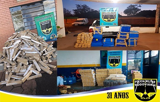 Polícia Militar Rodoviária apreende mais de vinte toneladas de droga nos últimos 5 meses. (Foto: Assessoria).