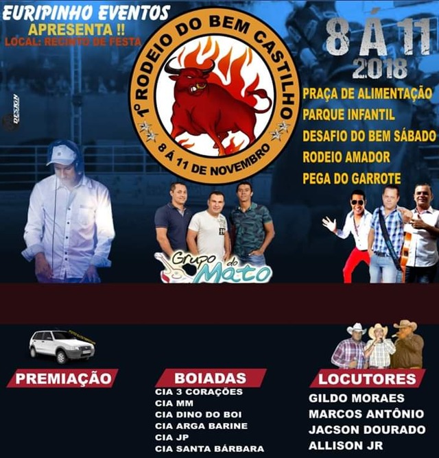 Rodeio em Castilho tem final cancelada e termina em confusão Cartaz anunciando o evento.