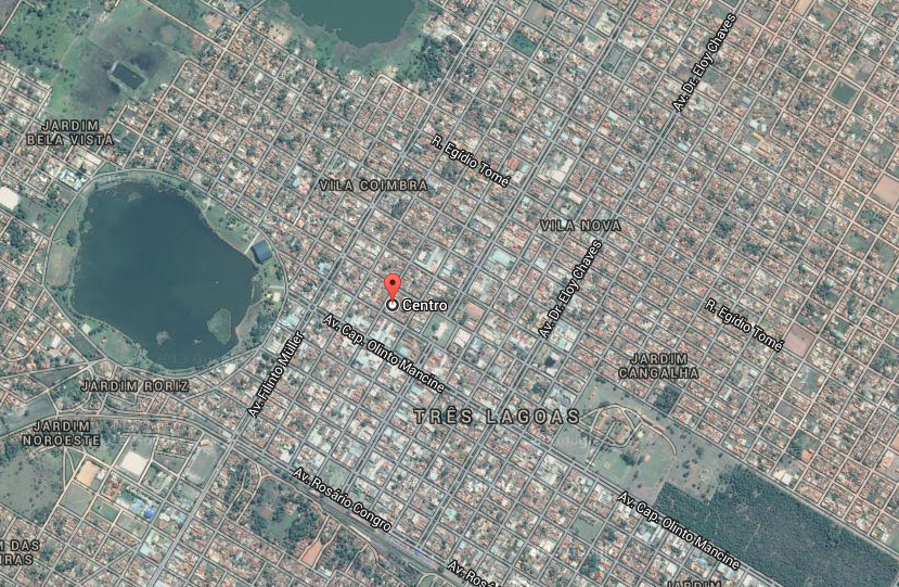 Homem tem moto furtada no Centro de Três Lagoas Centro de Três Lagoas (Representação: Google Maps)