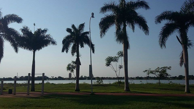 Imagem registrada na manhã de hoje (10), na orla da Lagoa Maior. (Fotos: Patrícia Miranda).