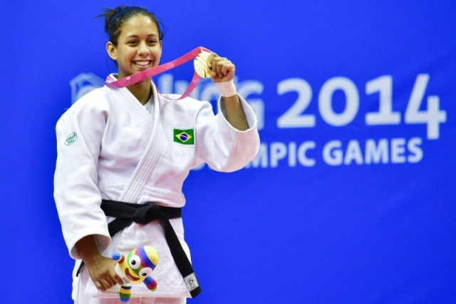 Ouro na China atleta quer garantir vaga na seleção brasileira de judô. (Foto: Divulgação/CBJ)
