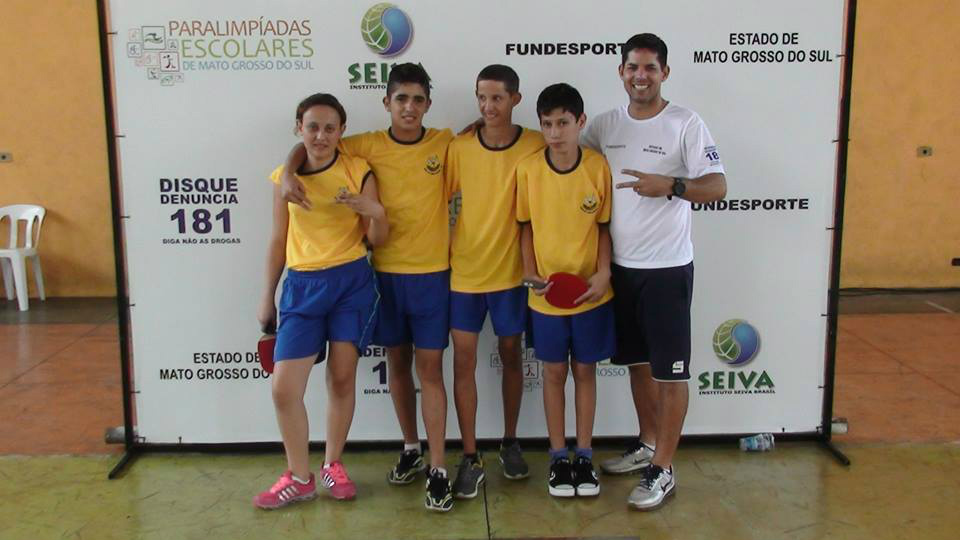 Atletas de Três Lagoas conquistam 25 medalhas nos Jogos Escolares Paralímpicos e se classificam para o Brasileiro No tênis de mesa, os atletas de Três Lagoas ganharam o primeiro, segundo e terceiro lugar (Foto: Divulgação)