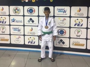 Judocas de MS brilham no Equador e faturam medalhas de prata e bronze Marcos Paulo foi bronze no Pan-Americano (Foto: Arquivo pessoal)