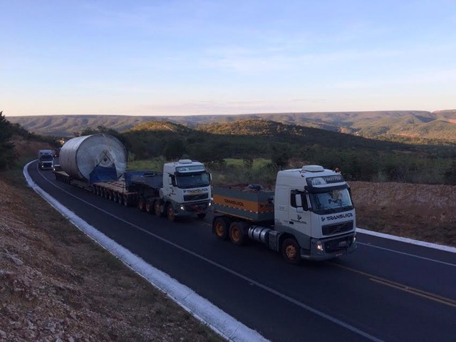 Fibria recebe a última grande peça para o Projeto Horizonte 2 em Três Lagoas O percurso somará cerca de 45 dias de viagem e 2.650 km (Foto/Assessoria)