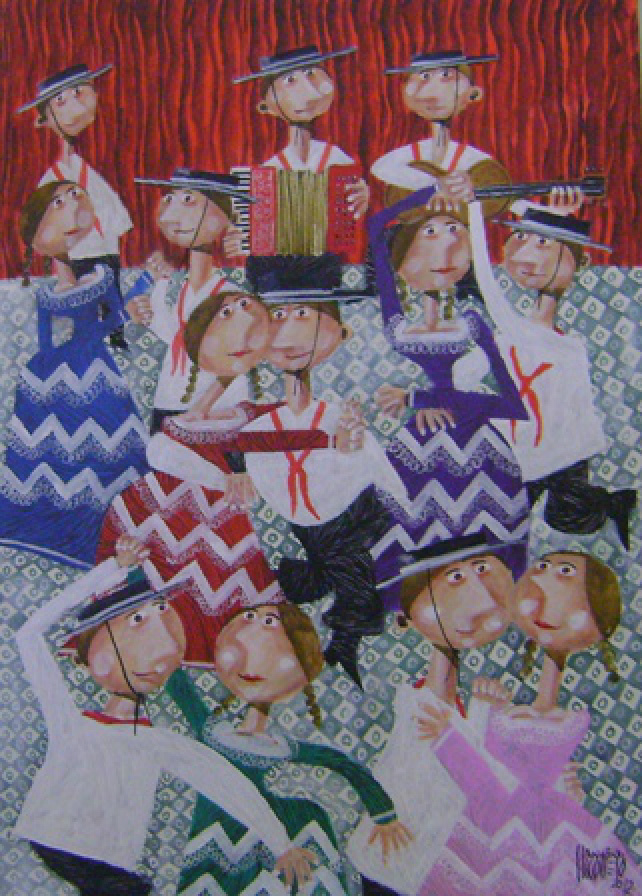 Cultura abre exposição “Festa Baile” nesta segunda-feira A abertura será nesta segunda-feira (24), às 19h30, na Biblioteca Municipal Rosário Congro (Foto: Divulgação/Assecom)