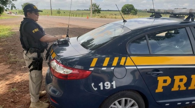Operação nas rodovias do estado: PRF prende 13 motoristas após teste do bafómetro PRF nas estradas de MS durante Operação Proclamação da República — Foto: PRF/Divulgação
