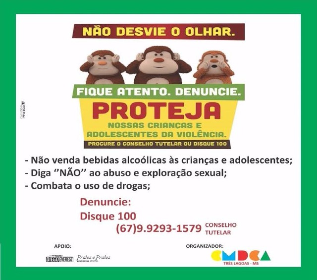 Conselhos de Direito de Três Lagoas realização Campanha “Não desvie o olhar” durante rodeio A campanha foi lançada hoje (13) e se estenderá até o dia 18 de junho (Foto/Assessoria)