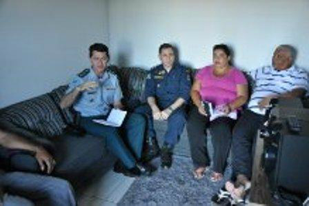 Nas reuniões, o comandante Monari tratou sobre a filosofia da Polícia Comunitária (Foto: Divulgação)