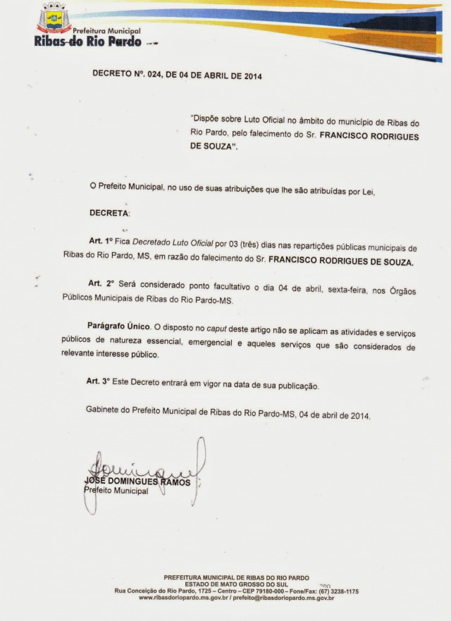 O decreto já entrou em vigor e abrange as repartições públicas municipais, mas não se aplica as atividades e serviços de natureza essencial (Foto: Rádio 90 FM)