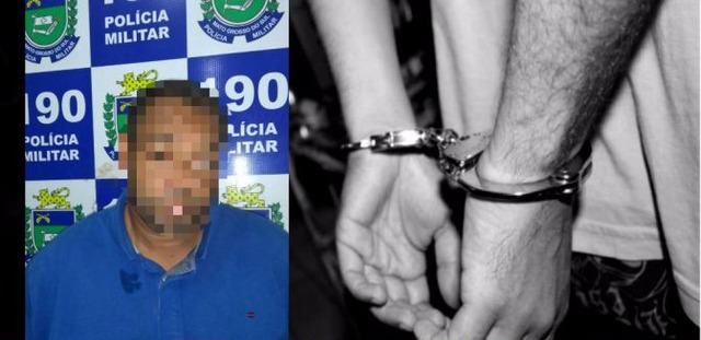 Foragido é capturado após atropelar mulher Suspeito de golpe aplicado e foragido da Justiça. (Foto: Assessoria/PM)