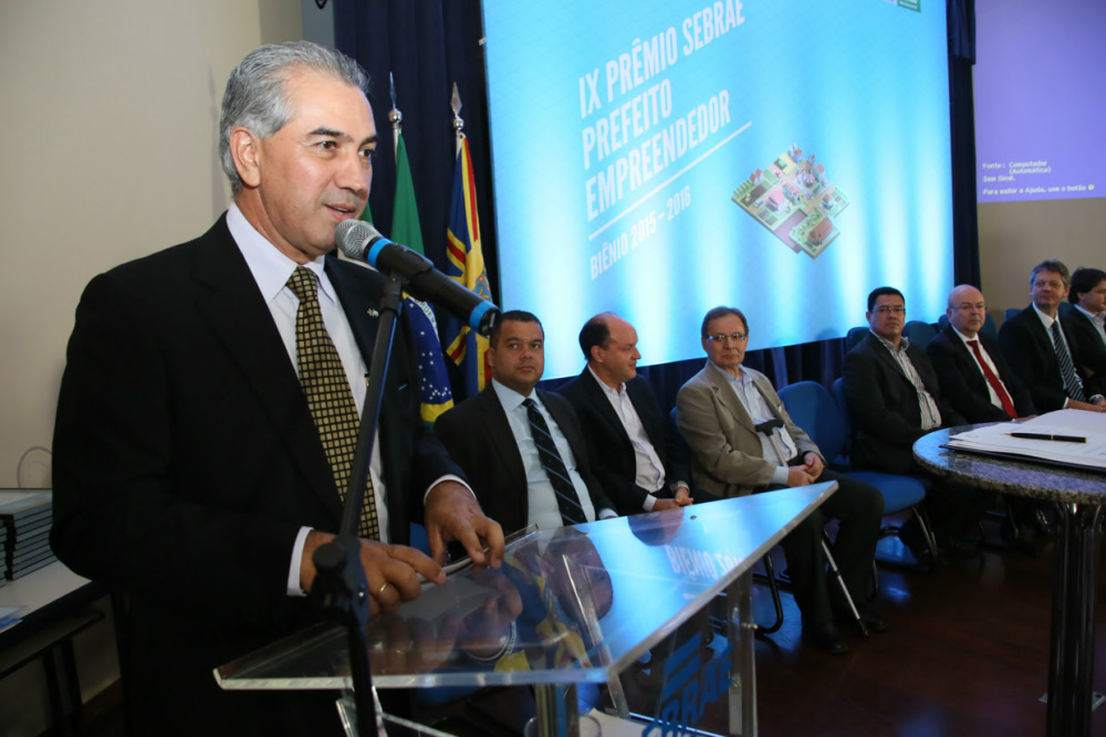 Premiação de prefeitos de MS destaca importância do empreendedorismo na gestão pública Cerimônia do Prêmio Sebrae Prefeito Empreendedor aconteceu nesta quinta-feira na Capital. (Foto: Assessoria)