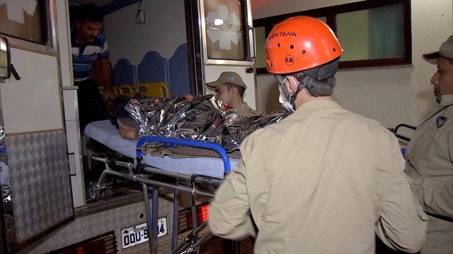 Empresária Thaís Valadares chegou bastante debilitada, mas consciente ao hospital de Sidrolândia, MS (Foto: Willian Guedes/TV Morena)