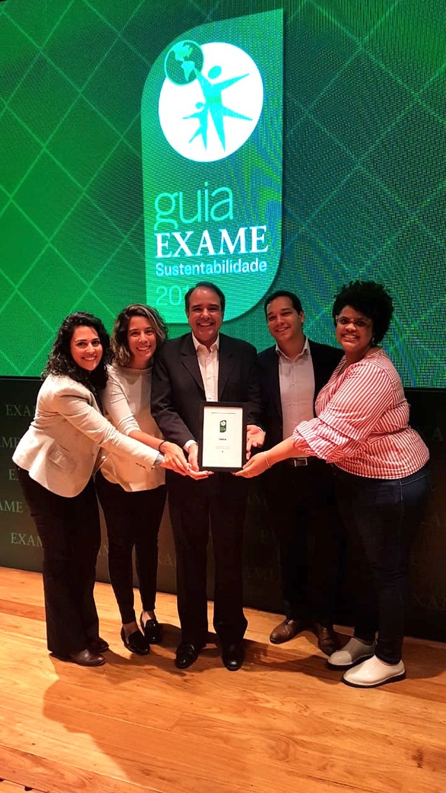 Fibria é a empresa mais sustentável do setor de Papel e Celulose pelo Guia Exame de Sustentabilidade 2018 Revista Exame, da Editora Abril, promove a premiação em parceria com o Centro de Estudos em Sustentabilidade da FGV-SP (Foto/Assessoria)