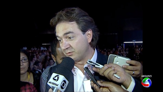 Joesley Batista em visita a Mato Grosso do Sul (Foto: Reprodução/TV Morena)