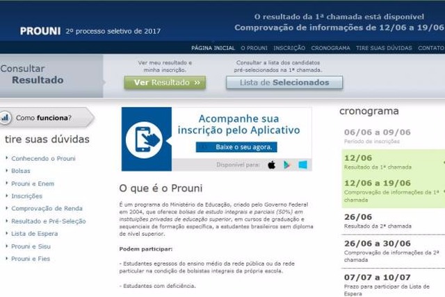 Aprovados na primeira chamada do ProUni têm até hoje para confirmar informações Estes estudantes devem procurar a instituição de ensino para a qual foi pré-selecionado e apresentar a documentação (Foto/Página ProUni)