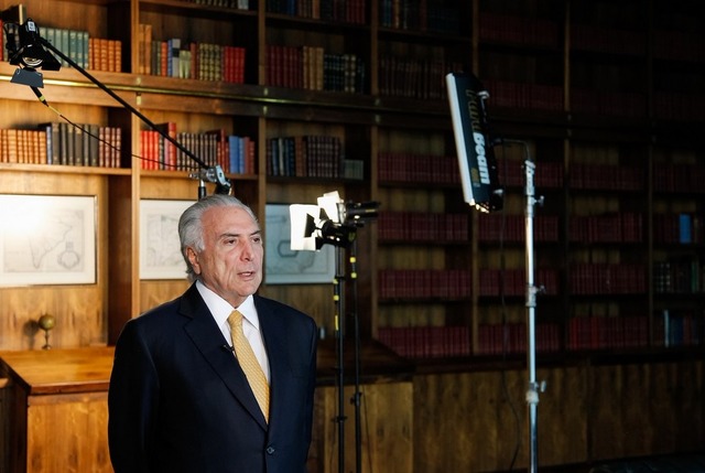 O presidente Michel Temer, durante pronunciamento à nação sobre a intervenção federal - Foto: Beto Barata/PR