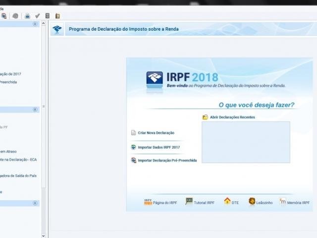 Programa para fazer a declaração do Imposto de Renda já pode ser baixado Layout do programa usado para fazer a declaração do Imposto de Renda (Foto: reprodução)