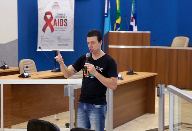 O enfermeiro Jessé Milanez dos Santos fez hoje a abertura do evento. Foto: Divulgação