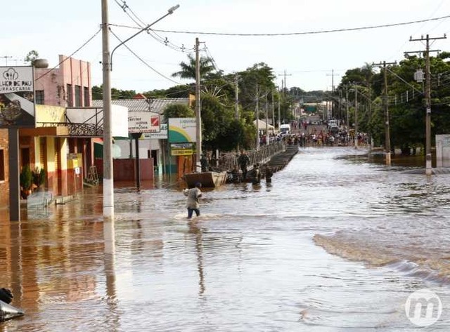 Funasa anuncia ajuda a municípios atingidos por enchentes em Mato Grosso do Sul Autoridades de MS na reunião sobre ajuda aos desabrigados – Foto: O Pantaneiro