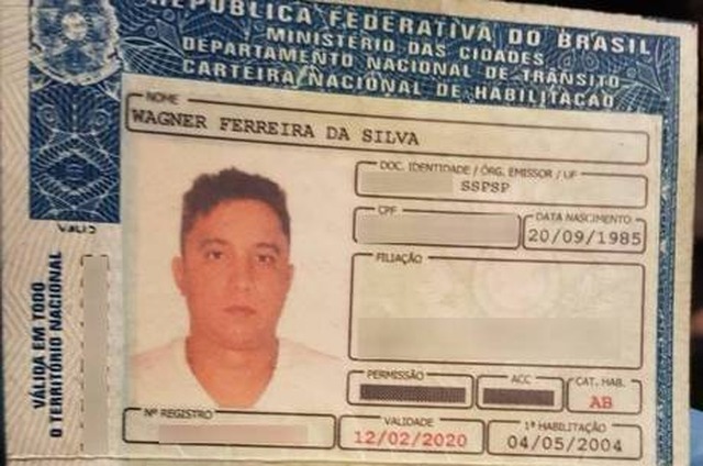 Wagner Ferreira da Silva, morto em hotel, 'batizado' na facção por Gegê, foi leal a Marcola - Foto: Reprodução/Polícia Civil de SP