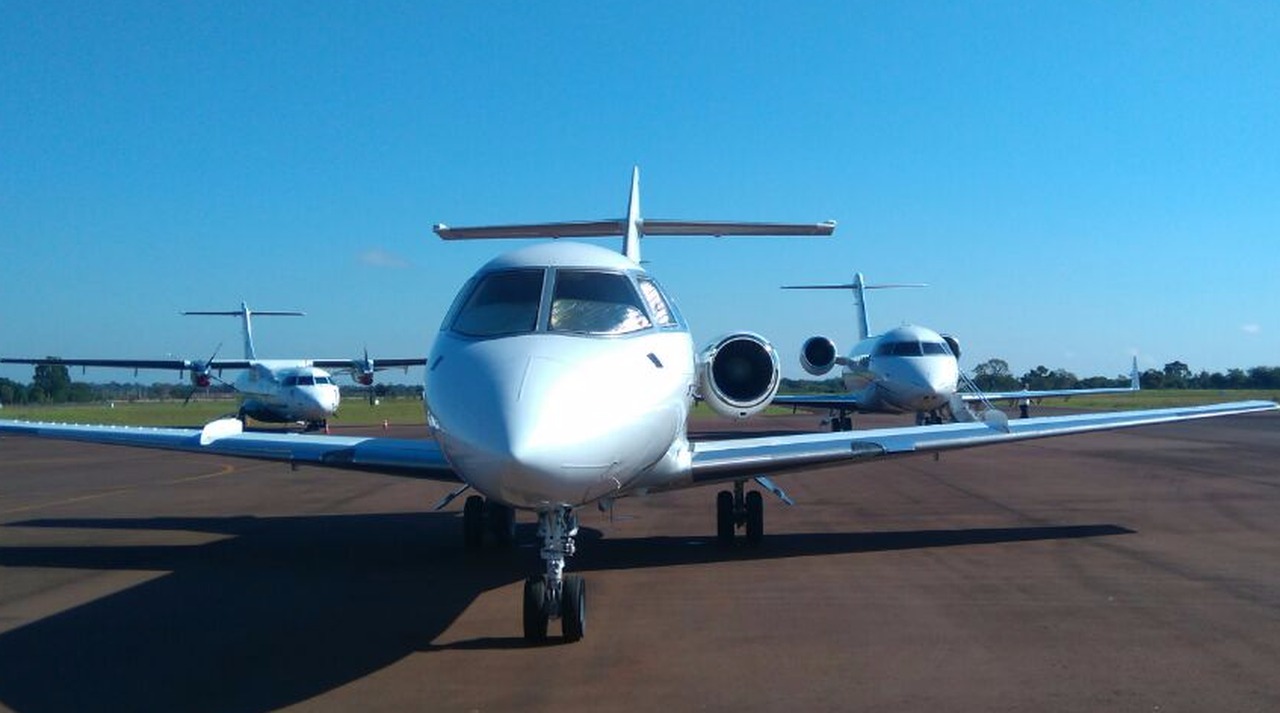 
Na semana passada o aeroporto de Três Lagoas ficou movimentado com o vai e vem de aeronaves trazendo investidores ao município (Foto: Divulgação)
