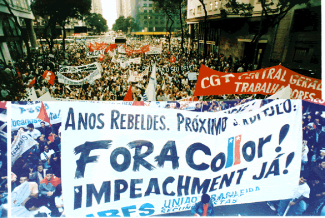 Collor fazia rituais de magia negra, diz ex-primeira dama Cena histórica - Dia em que a população foi às ruas pedir o impeachment de Collor.
