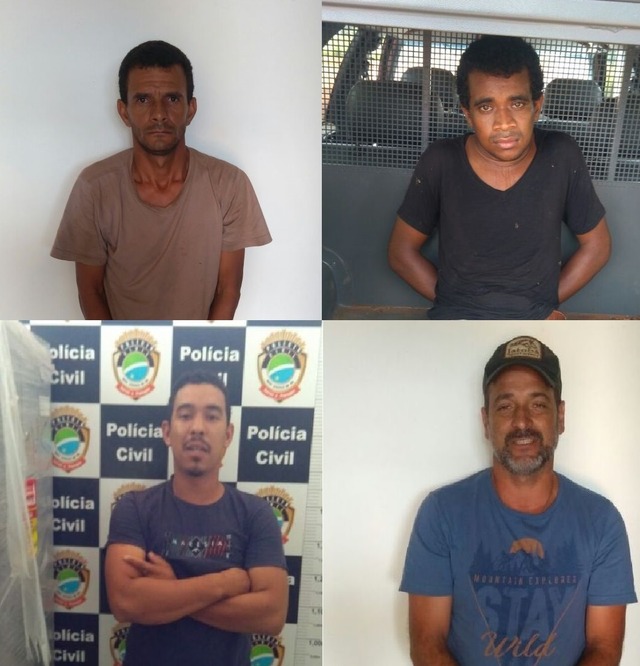 Quatros suspeitos foram presos. (Foto: Divulgação)