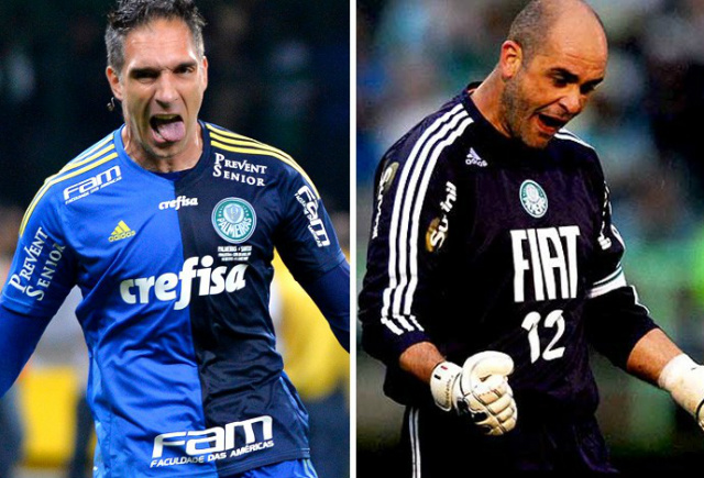 Fernando Prass (à esq.) chegou ao Palmeiras no fim de 2012: hoje tem o apoio de São Marcos (Fotos: Agência Estado)