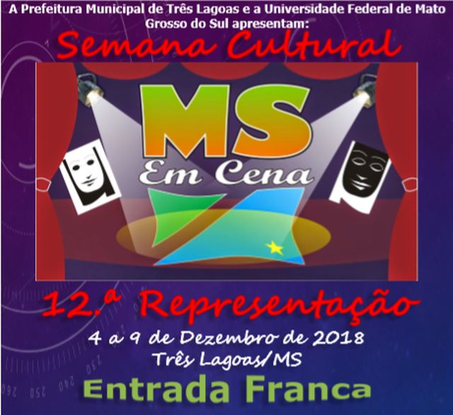 12º MS EM CENA acontece na próxima semana e terá seis espetáculos culturais Foto: Assessoria