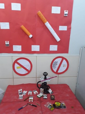 Alunos do PAA de unidade da REME de Três Lagoas participam de projeto contra o tabagismo