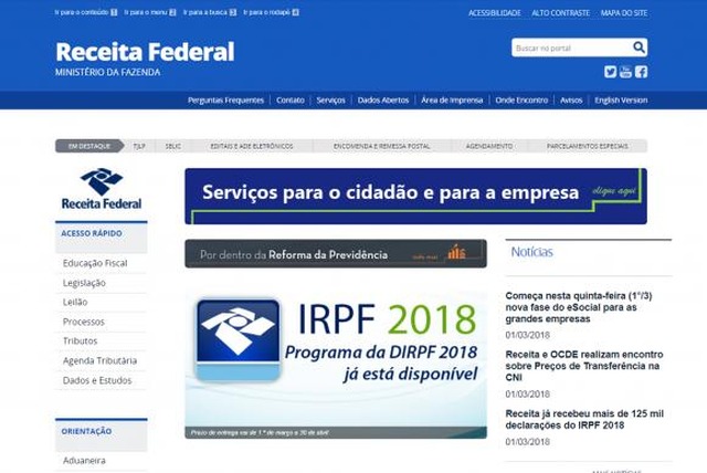 Receita divulga cronograma de restituição do Imposto de Renda (Foto: Agência Brasil)