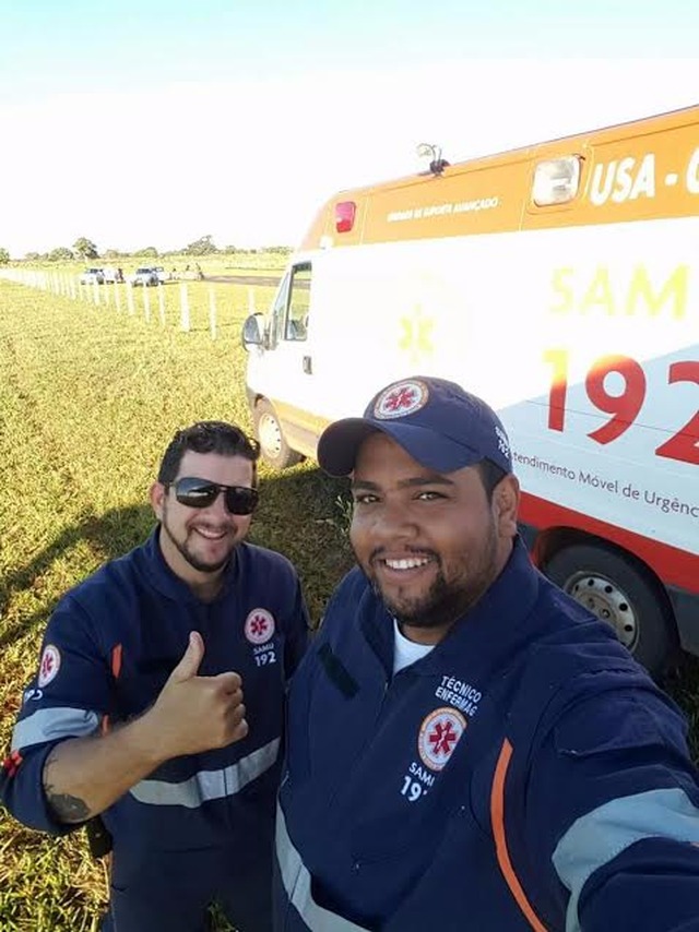 SAMU completa nove anos salvando vidas em Três Lagoas Colaboradores comemoram (Foto/Assessoria)