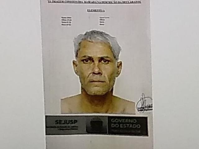 Polícia procura homem suspeito de tentar sequestrar criança de 10 anos Retrato falado do suspeito (Foto: Bruna Kaspary)
