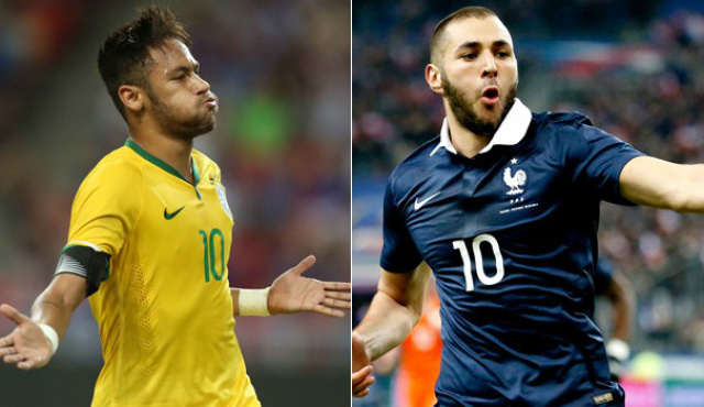 Brasil x França é fundamental para Dunga, nesta quinta Neymar do Barcelona e Benzema do Real Madrid se enfrentam nesta quinta-feira (Foto: Rede Globo)