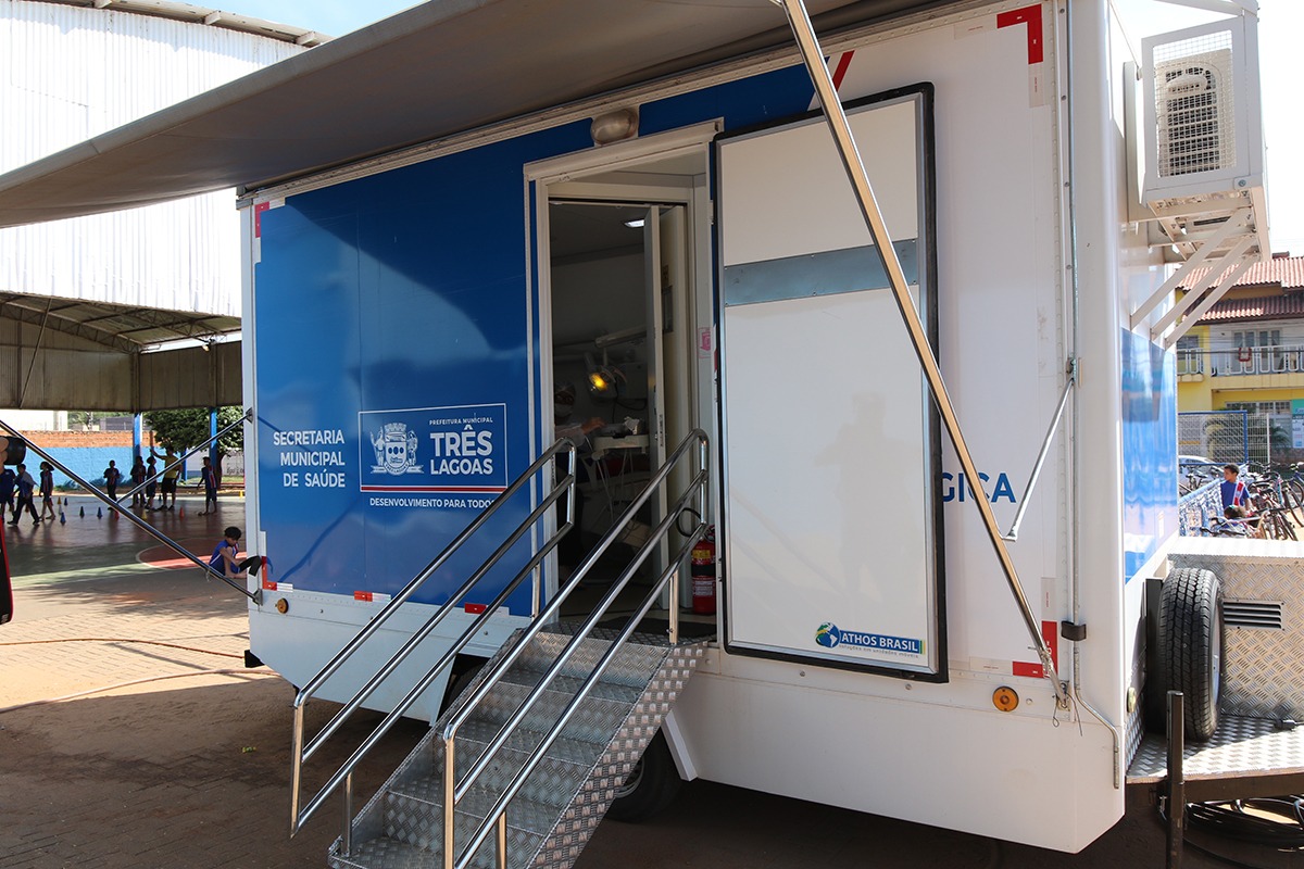 Trailer Odontológico vai para a Escola Maria Eulália na próxima segunda-feira Foto: Divulgação