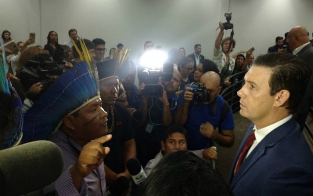 'Tem que apanhar', diz vereador sobre protesto indígena (Foto: G1)