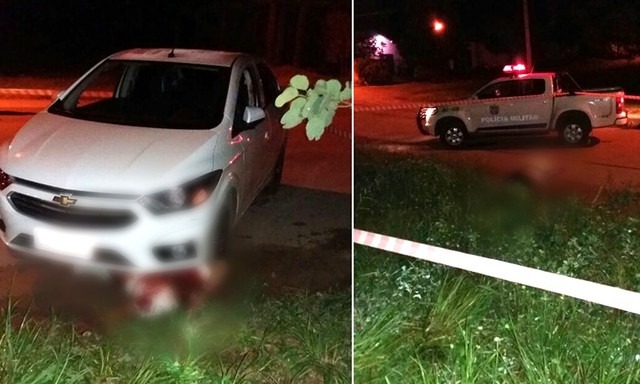 Dois são mortos após confusão em lanchonete Uma vítima foi esfaqueada e outra baleada e atropelada (Foto: Corpo de Bombeiros/ Divulgação)