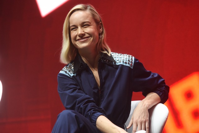 Atriz Brie Larson, a Capitã Marvel, no terceiro dia da CCXP 2018 (Comic Con Experience 2018), na tarde deste sábado (8) no São Paulo Expo. (Foto: Marcelo Fonseca/Folhapress)