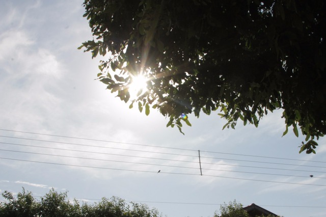 Sábado amanheceu com sol entre nuvens em Três Lagoas.(Foto:Perfil News)