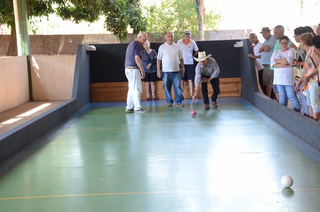 Inaugurada a cancha de bocha do Centro de Convivência Tia Nega Prefeito Angelo Guerreiro (Foto: Divulgação/ Assessoria)